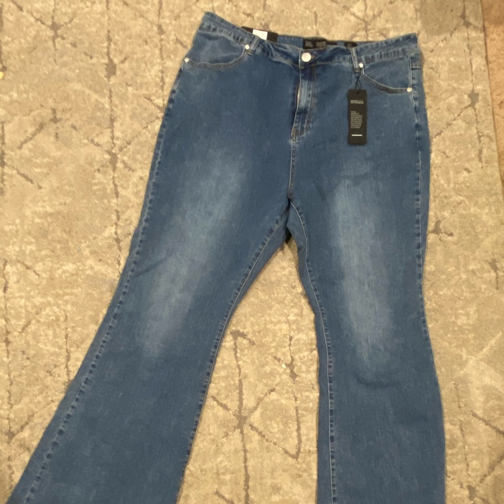 High rise flare jeans‎